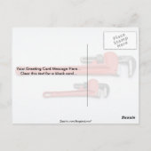 取引の道具 - 2つのモンキーレンチ ポストカード (裏面)