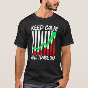 取引カッコいい女男性へ株取引市場取引 Tシャツ