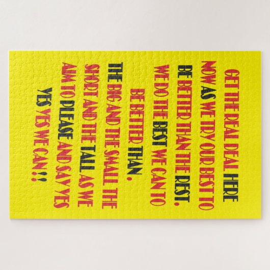 取引実在は、ここにポスタープリントタイプのワードアート ジグソーパズル (横)