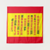 取引実在は、ここにポスタープリントタイプのワードアート タペストリー (正面(横))