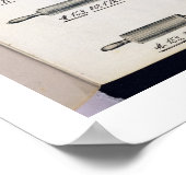 取引目録からのキッチンの収納と器具 ポスター (角)