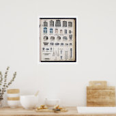 取引目録からのキッチンの収納と器具 ポスター (キッチン)