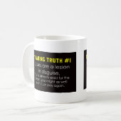 取引真実と損失に関するアドバイス コーヒーマグカップ (正面左)