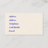 取引、ウィンドウのクリーニング 名刺 (裏面)