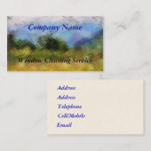 取引、ウィンドウのクリーニング 名刺 (正面/裏面)