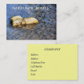 取引。新しいブーツ。英国 名刺 (正面/裏面)