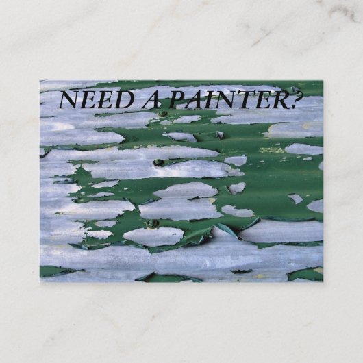 取引。画家。 名刺 (正面)