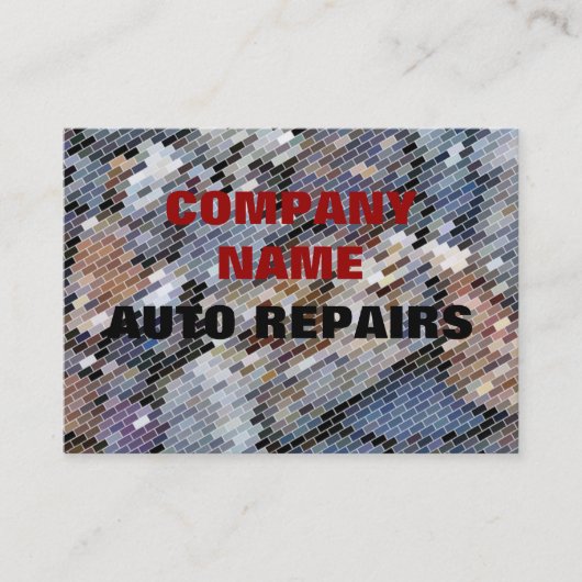 取引、自動修理 名刺 (正面)