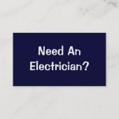 取引。電気技師。 名刺 (裏面)