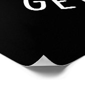 取得しない不機嫌を取得おもしろいLeaven生地パンDark BG ポスター (角)