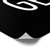 取得しない不機嫌を取得おもしろいOvenフレーズPun Dark BG ポスター (角)