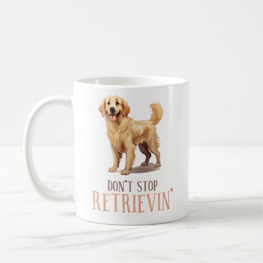 取得しなストップい – 犬の恋人 – ゴールデンリトリバー コーヒーマグカップ (左)