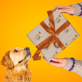 取得しなストップい – 犬の恋人 – ゴールデンリトリバー ラッピングペーパー