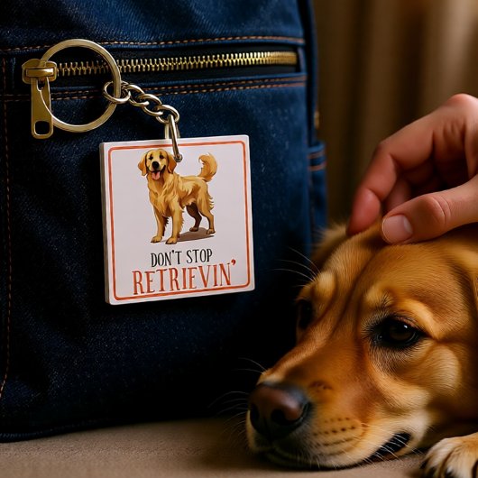 取得しなストップい – 犬の愛人 – ゴールデンリトリバー キーホルダー