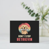 取得しなストップいRetrieverの犬の恋人おもしろい ポストカード (スタンド正面)