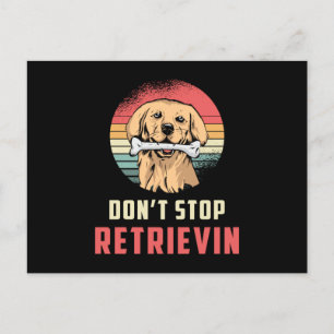 取得しなストップいRetrieverの犬の恋人おもしろい ポストカード