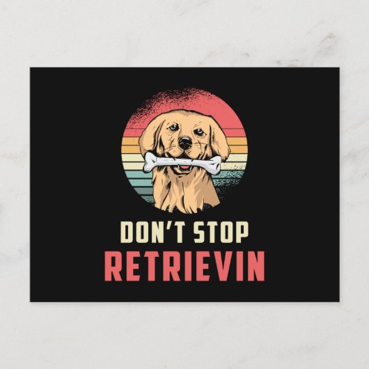 取得しなストップいRetrieverの犬の恋人おもしろい ポストカード (正面)