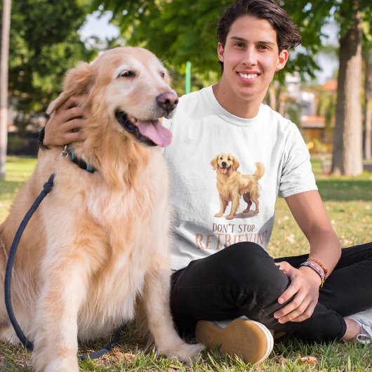 取得しストップない – 犬の恋人の男性 Tシャツ
