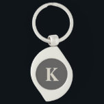取得するイニシャルを追加スタイリッシュ キーホルダー<br><div class="desc">スタイリッシュモノグラムのギフト用のグレーパーソナライズされたキーチェーンカスタム今だ。</div>