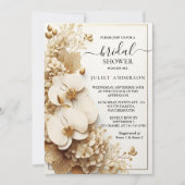 取得フォーマルシンプルクラシック空白のブライダルシャワー 招待状 (正面)