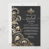 取得レトロアラビアエキゾチックはっきりしたダマスクブライダルシャワー 招待状 (正面)