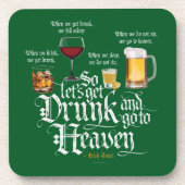 取得飲して天国に行く（アイルランドのドリンクトースト） コースター (正面)