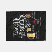取得飲して天国に行く(アイルランドのドリンクトースト) フリースブランケット (正面(横))