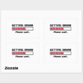 取得飲待ち読み込みバー 長方形シール (シート)