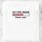 取得飲待ち読み込みバー 長方形シール (バッグ)