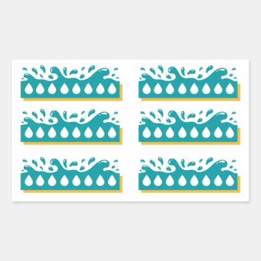 取水ジャーナルのステッカーシート 長方形シール (正面)