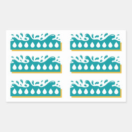 取水ジャーナルのステッカーシート 長方形シール