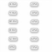 取水時間トラッカーミニマル シール (正面)