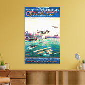 取消済浮動小数点飛行機販促ポスター キャンバスプリント (インサイチュ (リビング))