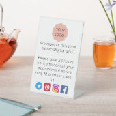 取消通知サロン又はスパ 台座サイン (インサイチュ)