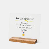 取締役おもしろいの評価 アクリルサイン (傾斜)