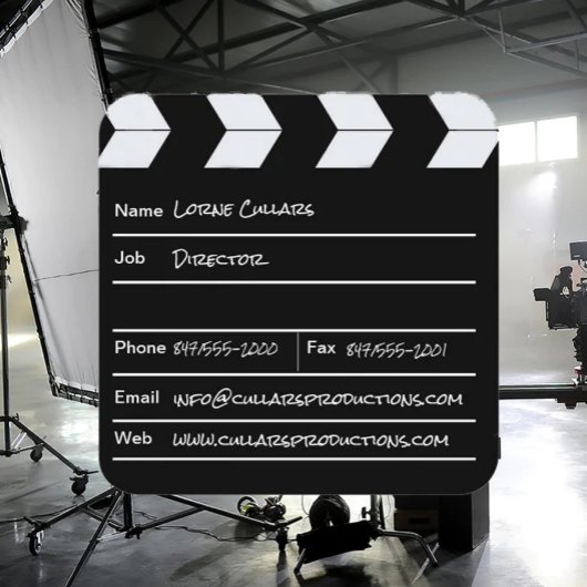 取締役のクラップボード名刺 スクエア名刺