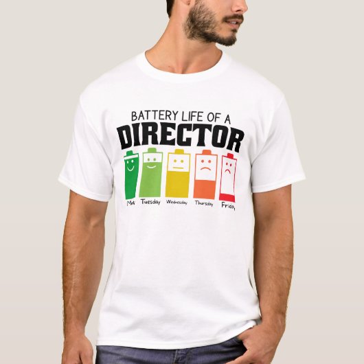 取締役のバッテリ寿命 Tシャツ (正面)