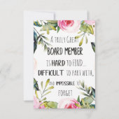 取締役会メンバーの感謝してい謝意をプレゼント サンキューカード (正面)