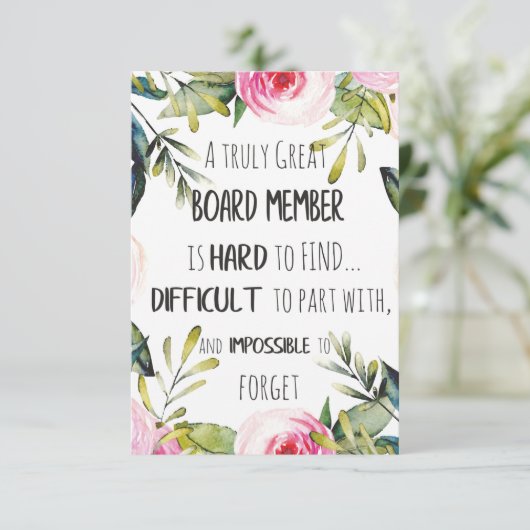 取締役会メンバーの感謝してい謝意をプレゼント サンキューカード (スタンド正面)