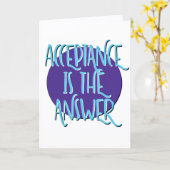 受け入れこそが答え回復スローガン カード (黄色い花)