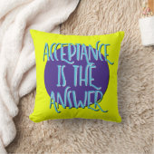 受け入れこそが答え回復スローガン クッション (ブランケット)