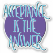 受け入れこそが答え回復スローガン シール (正面)