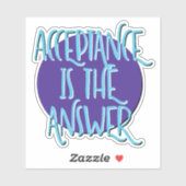 受け入れこそが答え回復スローガン シール (シート)