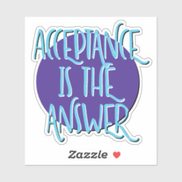 受け入れこそが答え回復スローガン シール