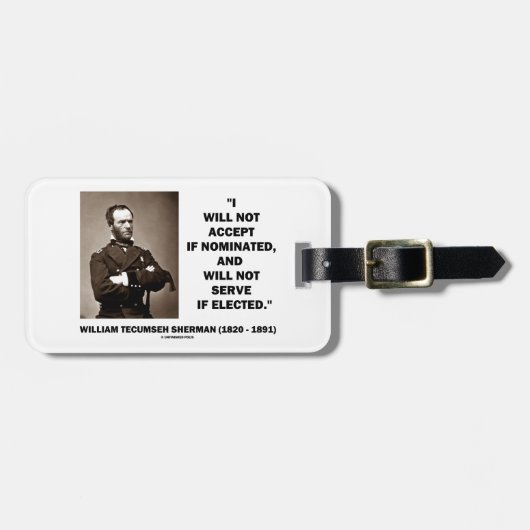 受け入れないためサーブのシャーマンの指名されたない引用文 ラゲッジタグ (正面横)