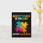 受け入れは自閉症治療の意識 カード (黄色い花)