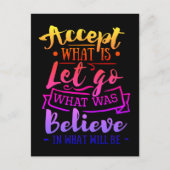 受け入れやる気を起こさせる引用文- Rainbow Tint ポストカード (正面)