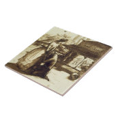 受け入れられて、1853年(紙のペン及び茶色インク) タイル (側面)