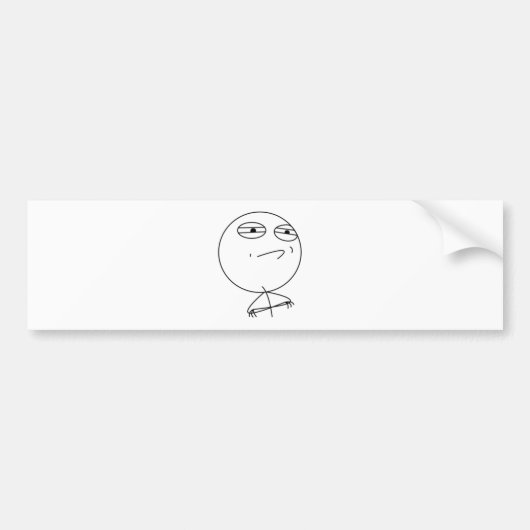 受け入れられる挑戦 バンパーステッカー (正面)