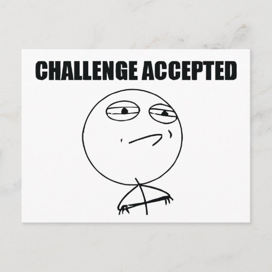 受け入れられる挑戦 ポストカード (正面)